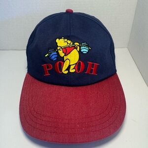 Vintage Winnie The Pooh Weightlifting Elastic Back Stretch Fit Hat Cap.